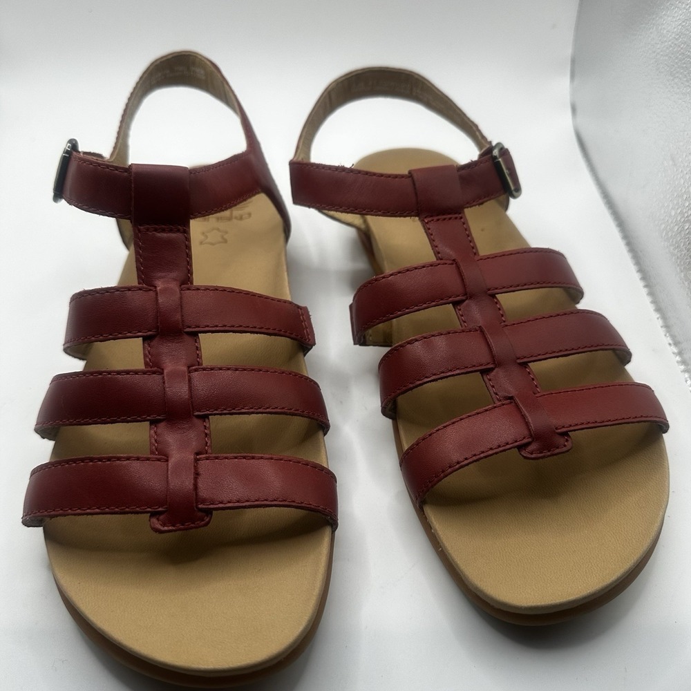 Dansko Janice‎ Gladiator Sandal Cayenne Calf Red Leather Fisherman Women 41 10.5
